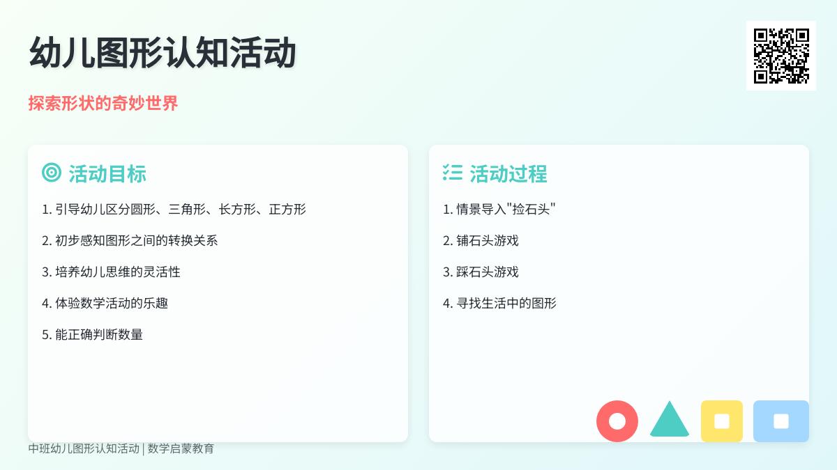 中班数学优质课有趣的几何图形教案反思