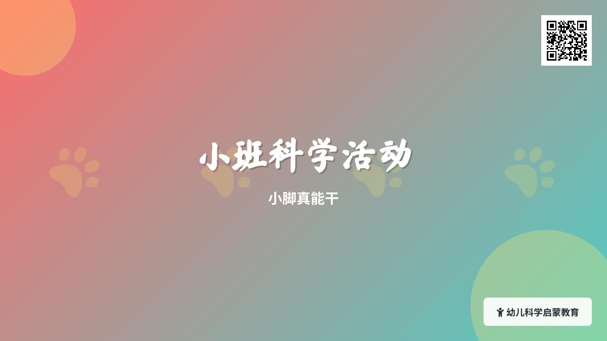 小班科学小脚真能干教案反思