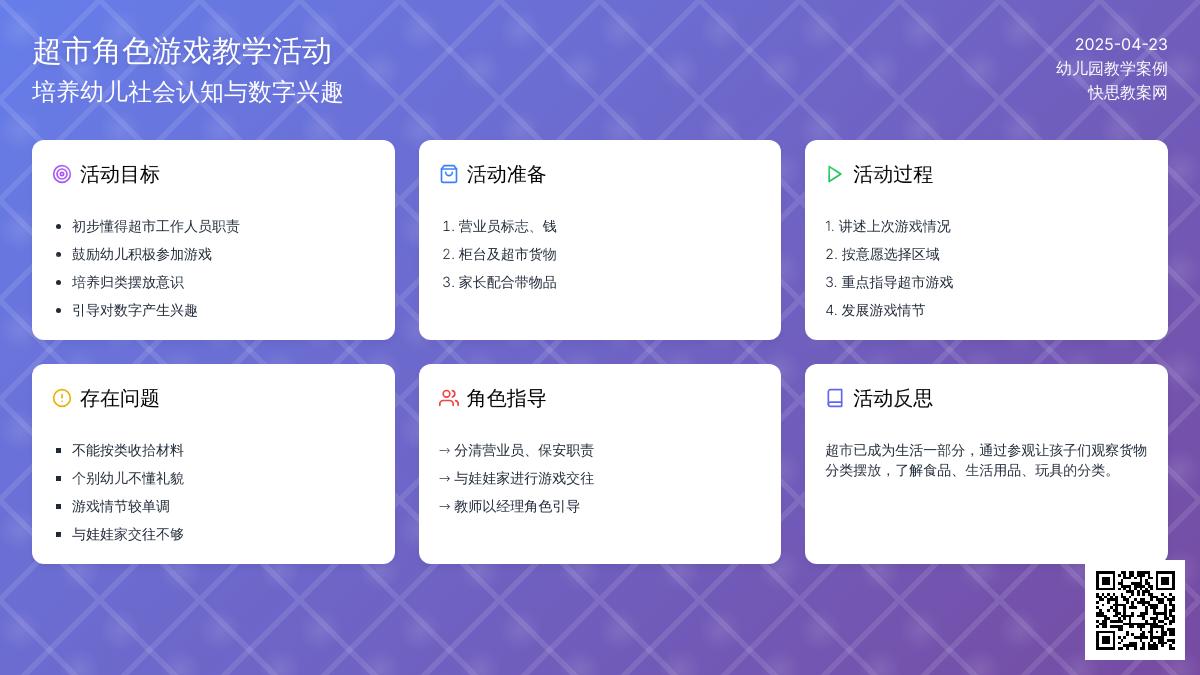 小班游戏玩超市教案反思