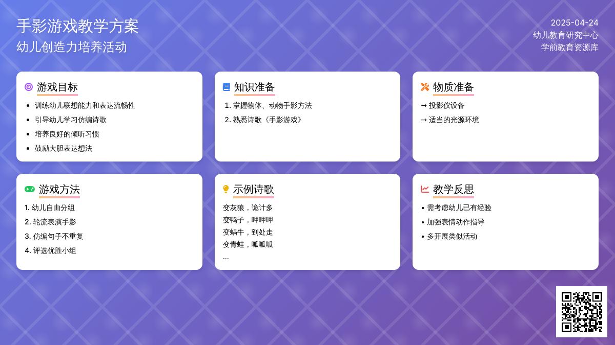 小班游戏灯光下的手影教案反思