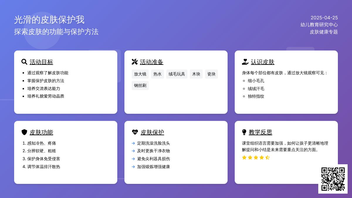 小班健康光滑的皮肤保护我教案反思