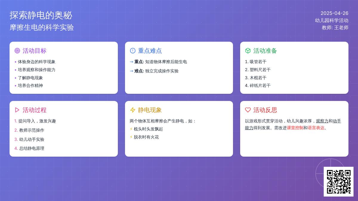 小班科学有趣的静电现象教案反思