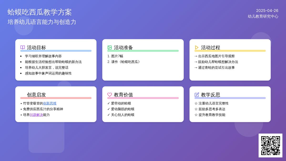 小班科学蛤蟆吃西瓜教案反思