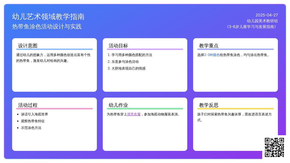 小班美术美丽的热带鱼教案反思