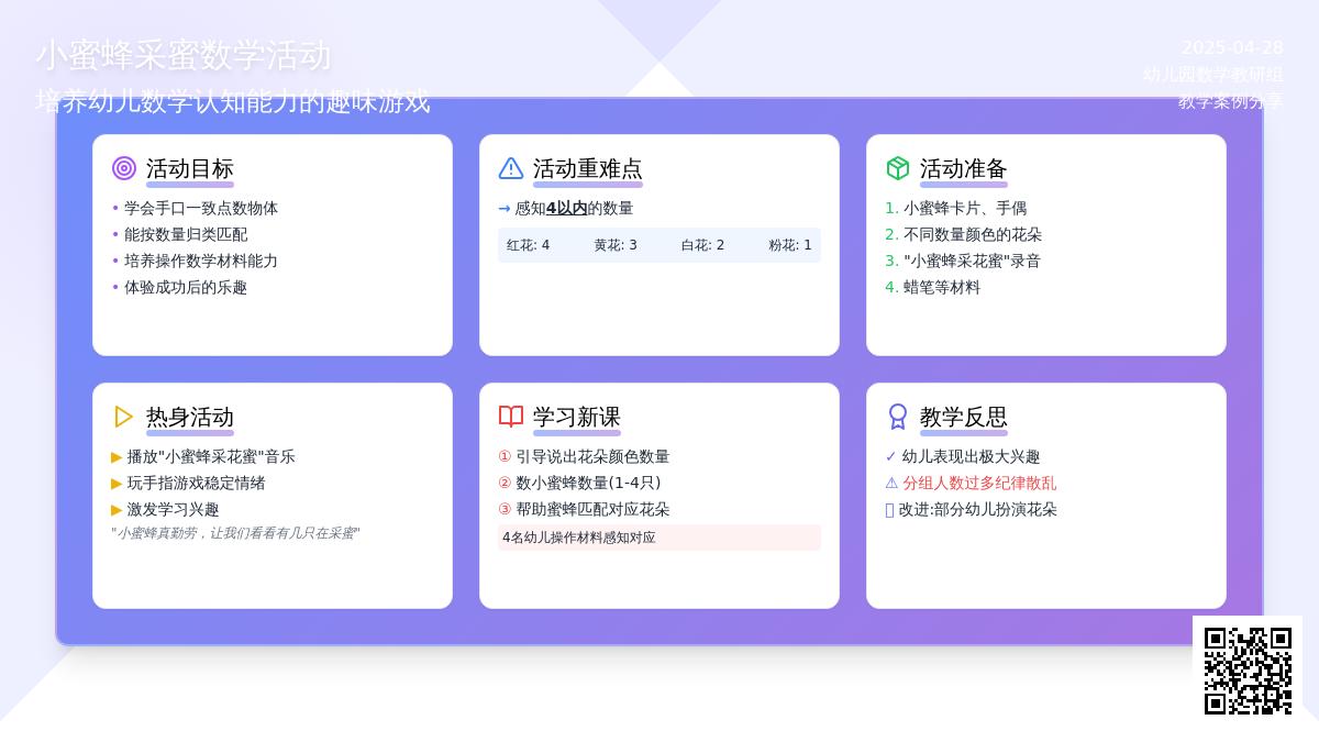 小班数学活动小蜜蜂采花教案反思