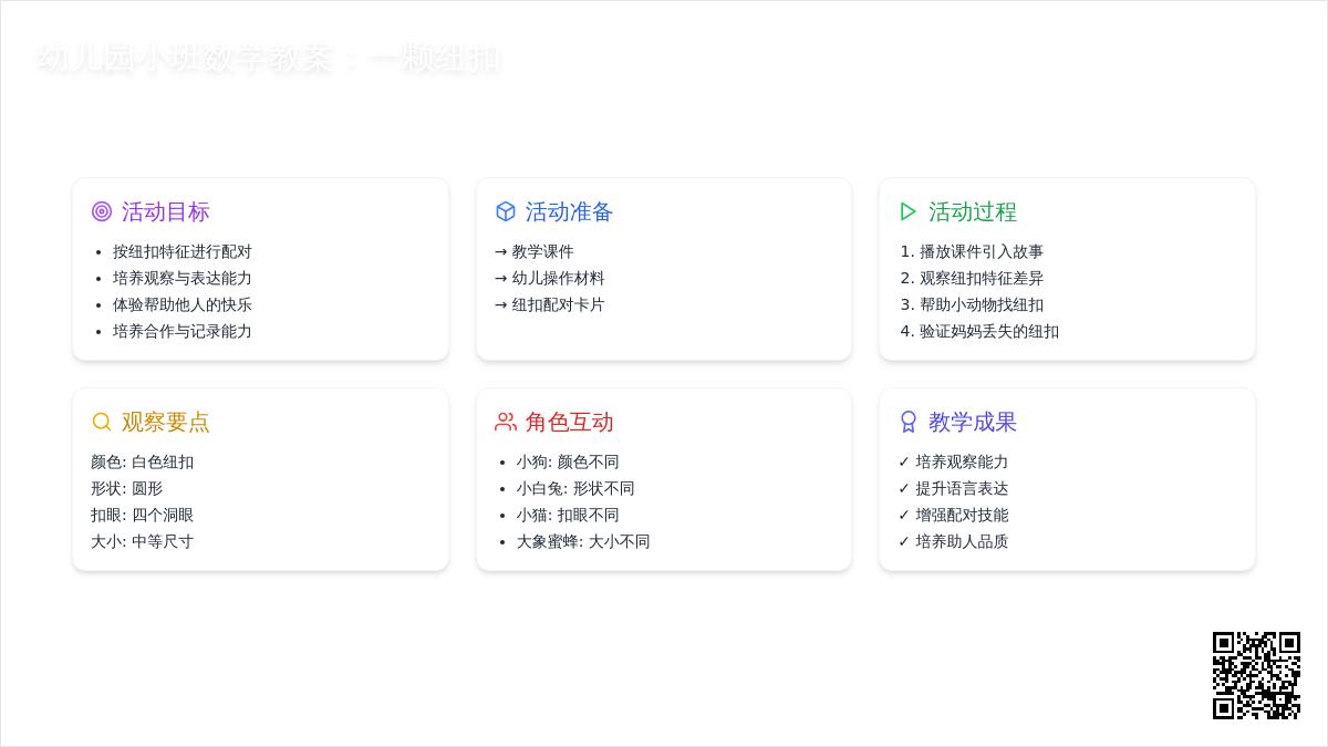 小班数学一颗纽扣教案反思