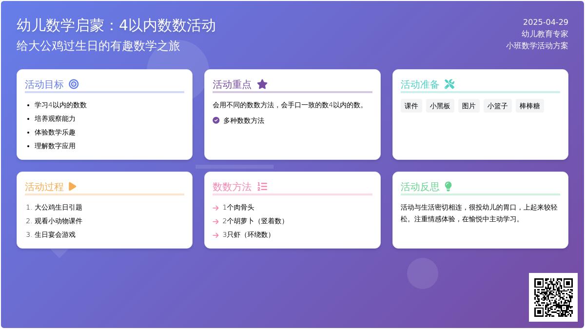 小班数学活动大公鸡的生日教案反思