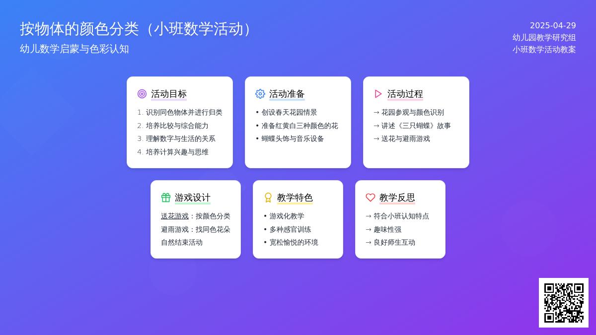 小班数学公开课按物体的颜色分类教案反思