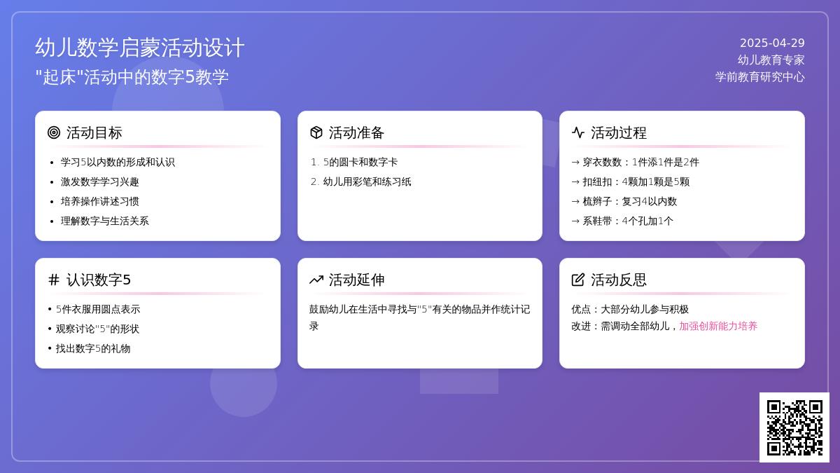 小班数学学习数字5教案反思