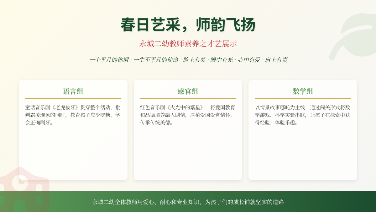 春日艺采，师韵飞扬—永城市第二幼儿园教师素养之才艺展示