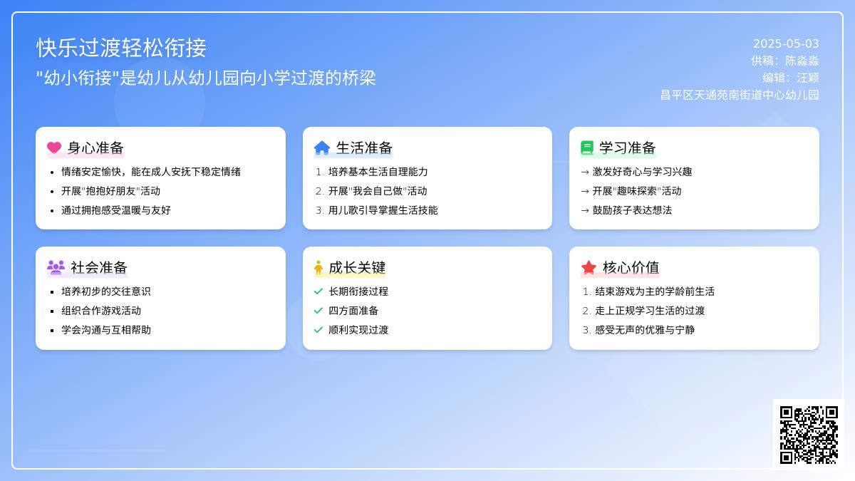 【改革提质年】幼小衔接—第7期《快乐过渡，轻松衔接》