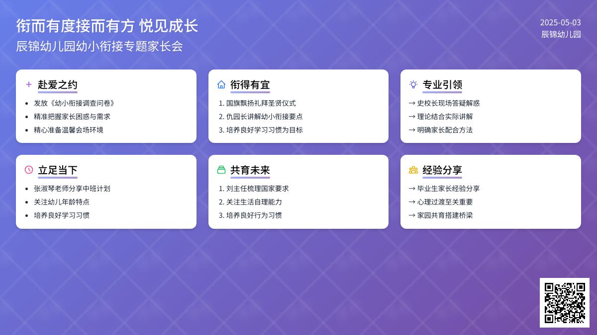 【辰锦媒体】衔而有度 接而有方 悦见成长——辰锦幼儿园幼小衔接专题家长会