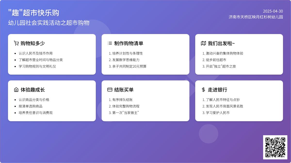 【萌娃“趣”购物--成长初体验】映月红杉树幼儿园大班社会实践活动之超市购物