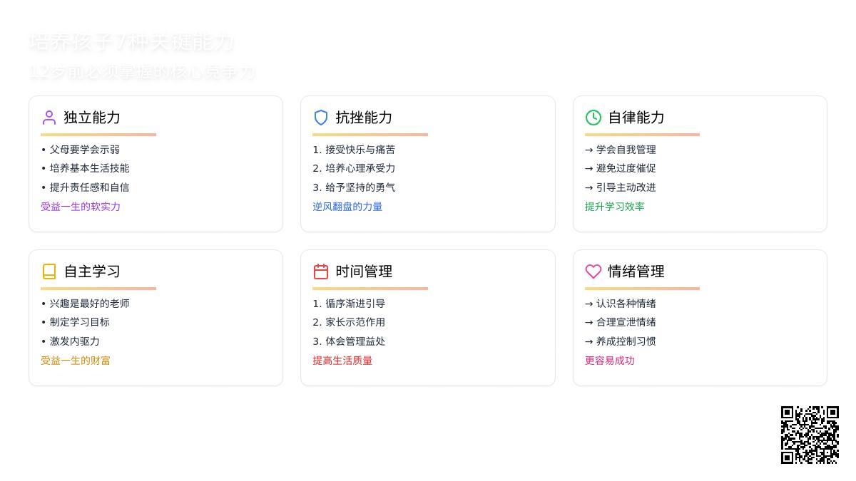 受益一生的这7种能力，孩子12岁前，父母一定要着重培养