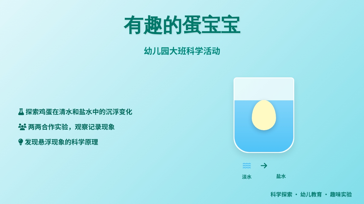 幼儿园大班科学活动:《有趣的蛋孩子》
