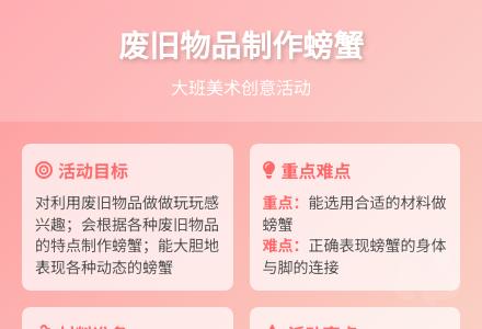 大班美术：废旧物品制作螃蟹-幼师课件网