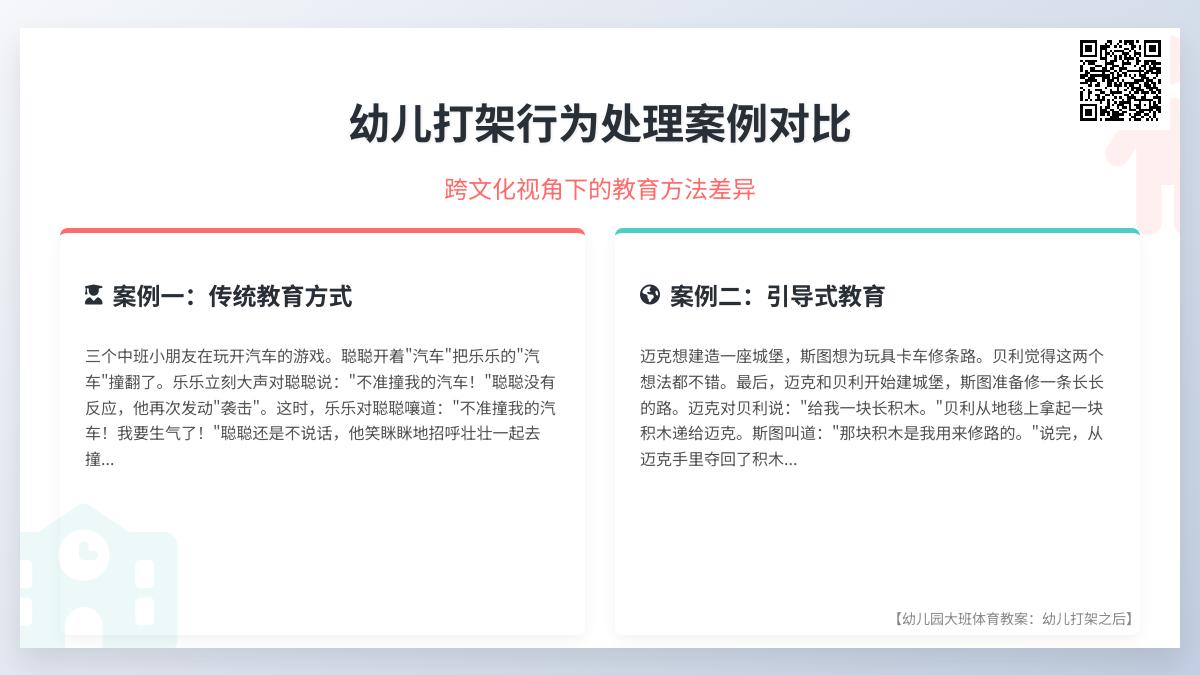 幼儿园大班体育教案：幼儿打架之后