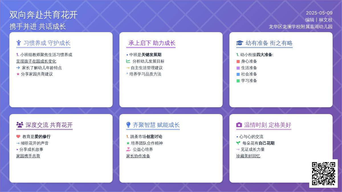【园所活动】双向奔赴 共育花开——龙澜学校附属嘉湖幼儿园体验式家长会