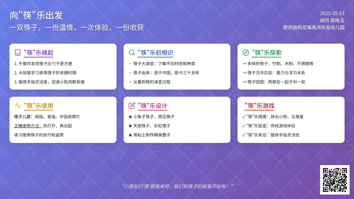 【课程故事】向“筷”乐出发——肥西县桃花镇禹洲天玺幼儿园大五班班本课程