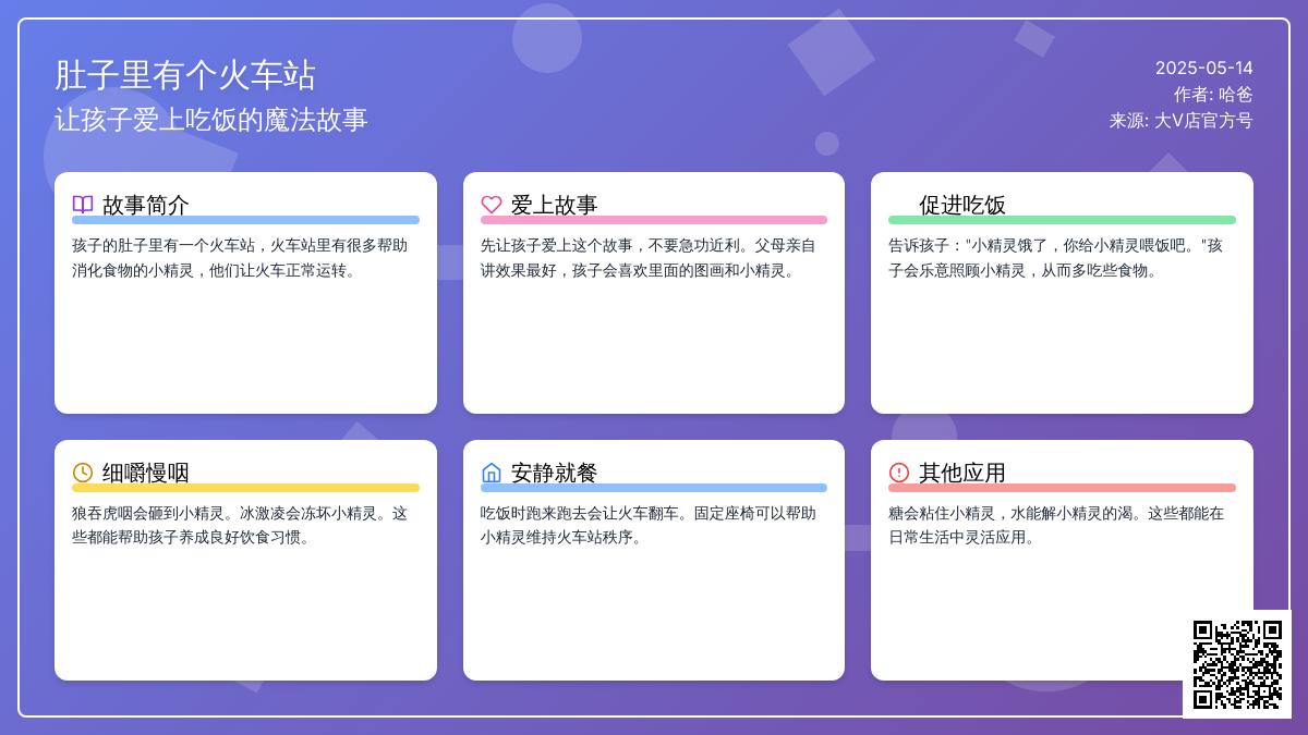 育儿丨哈爸：这个故事能让孩子好好吃饭