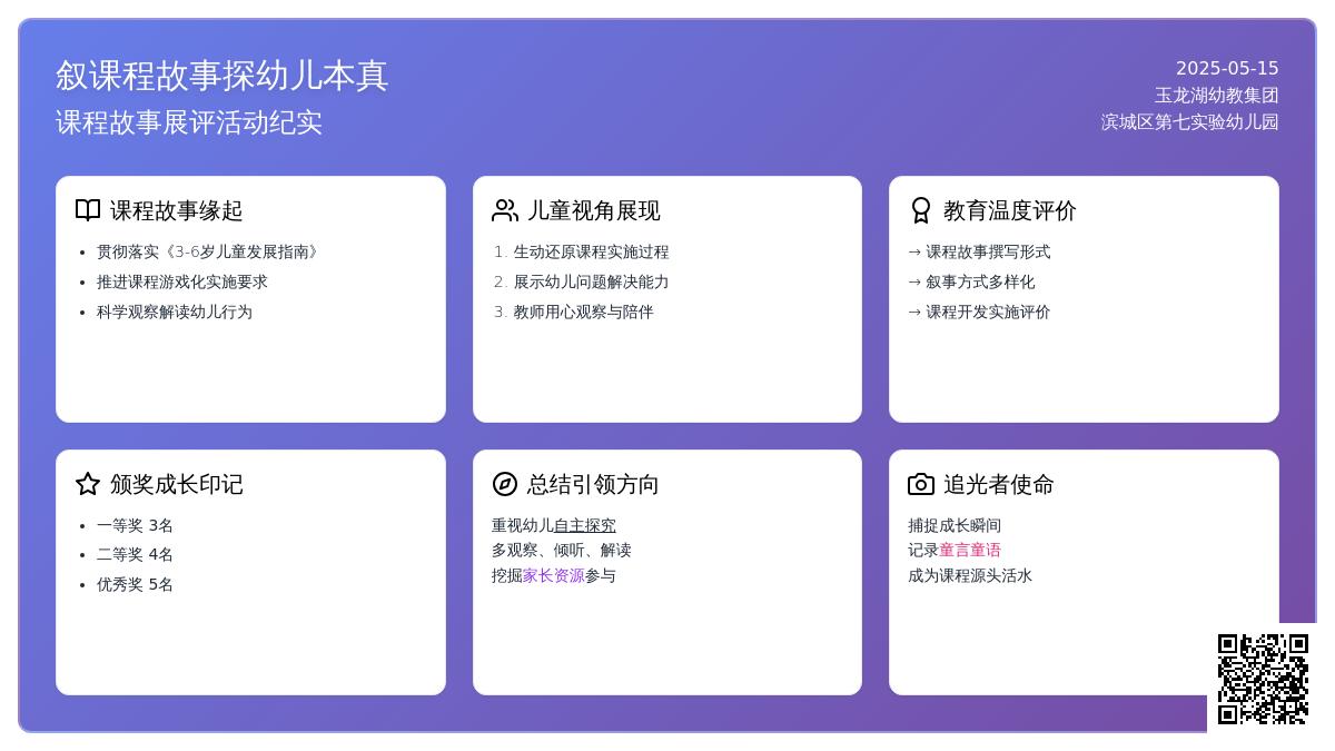 叙课程故事 探幼儿本真——玉龙湖幼教集团课程故事展评活动