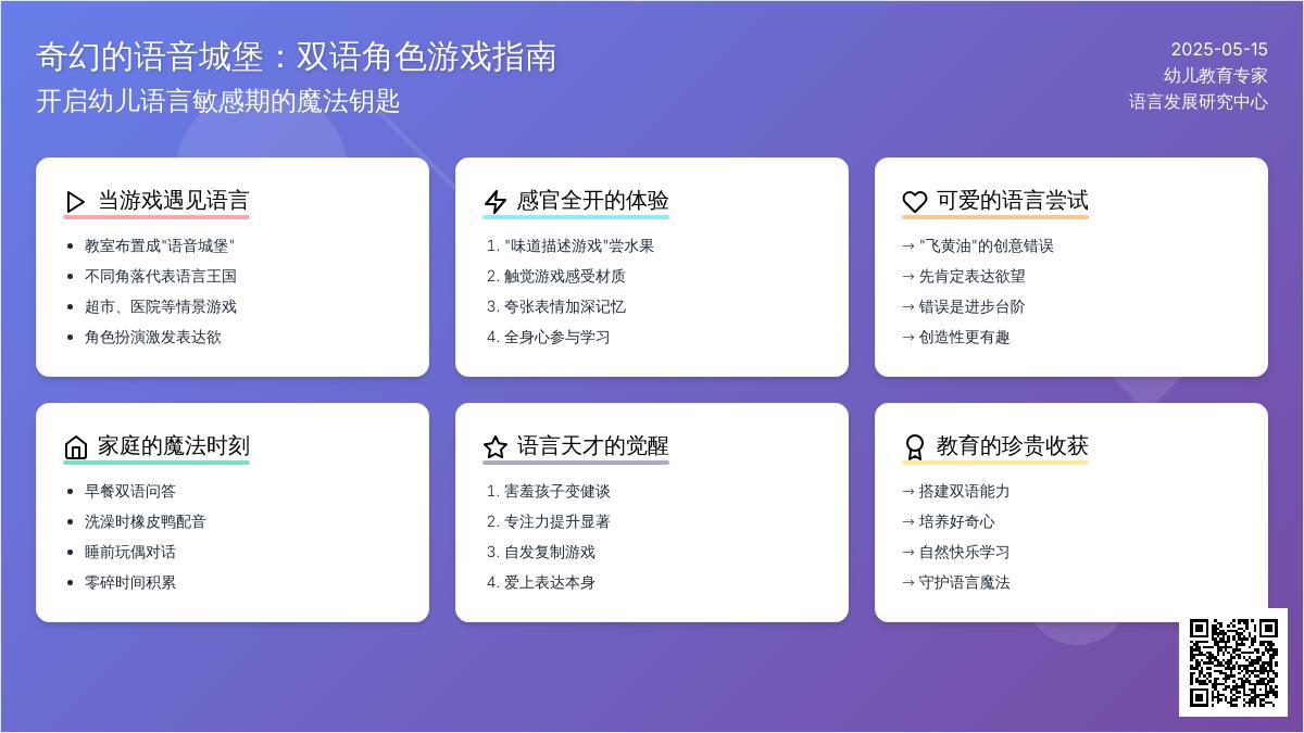 奇幻的语音城堡：如何用双语角色游戏开启幼儿语言敏感期