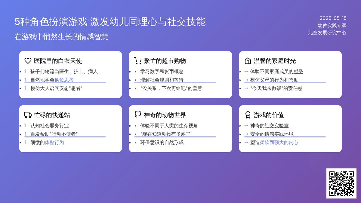 5种角色扮演游戏 激发幼儿同理心与社交技能