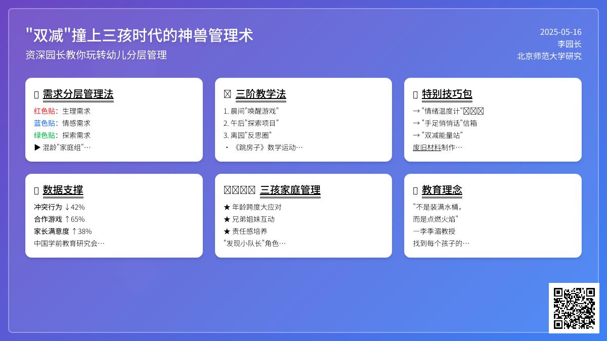 “双减” 遇上三孩，幼师如何平衡班里 “小神兽” 们的需求？​