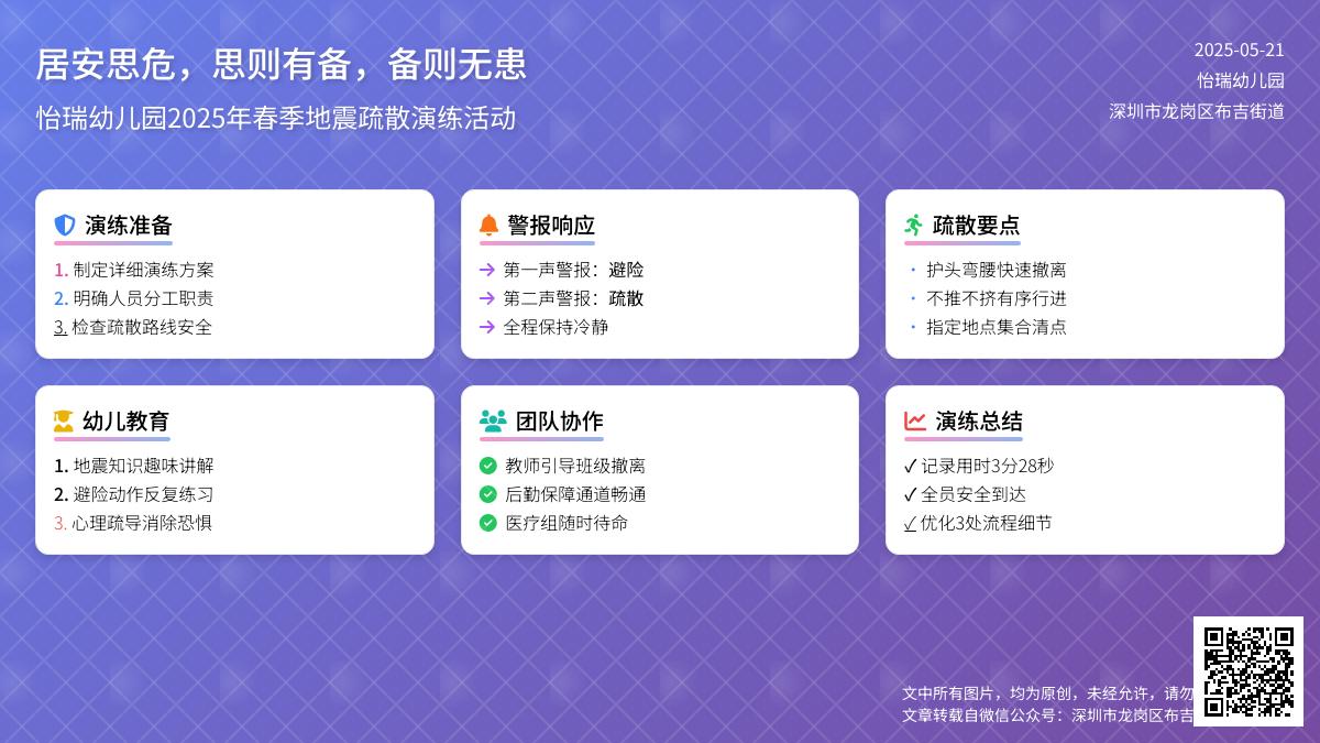 【怡瑞·安全】临“震”不慌·安全“童”行