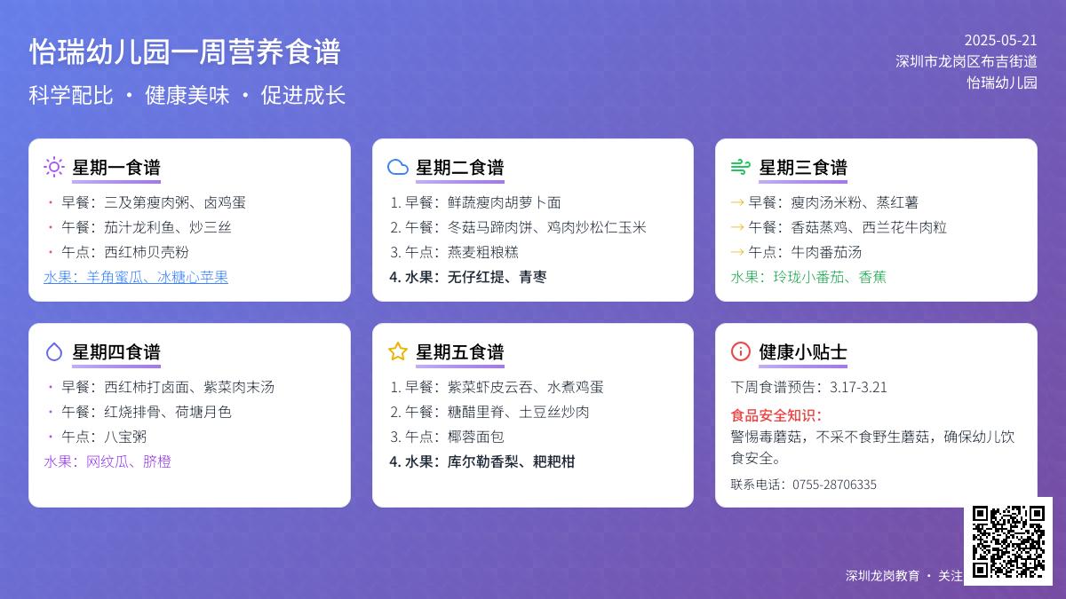 【美味·食光】幼儿本周食谱回顾