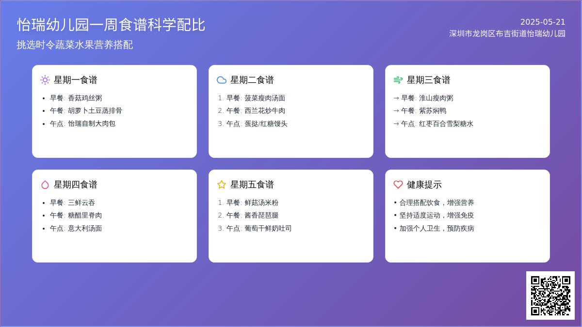 【美味·食光】幼儿本周食谱回顾