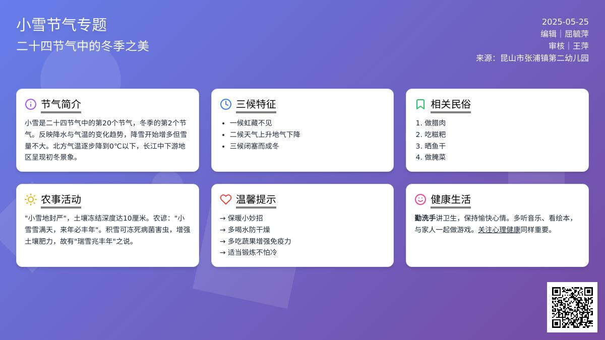 【二幼节气】小雪至，冬伊始