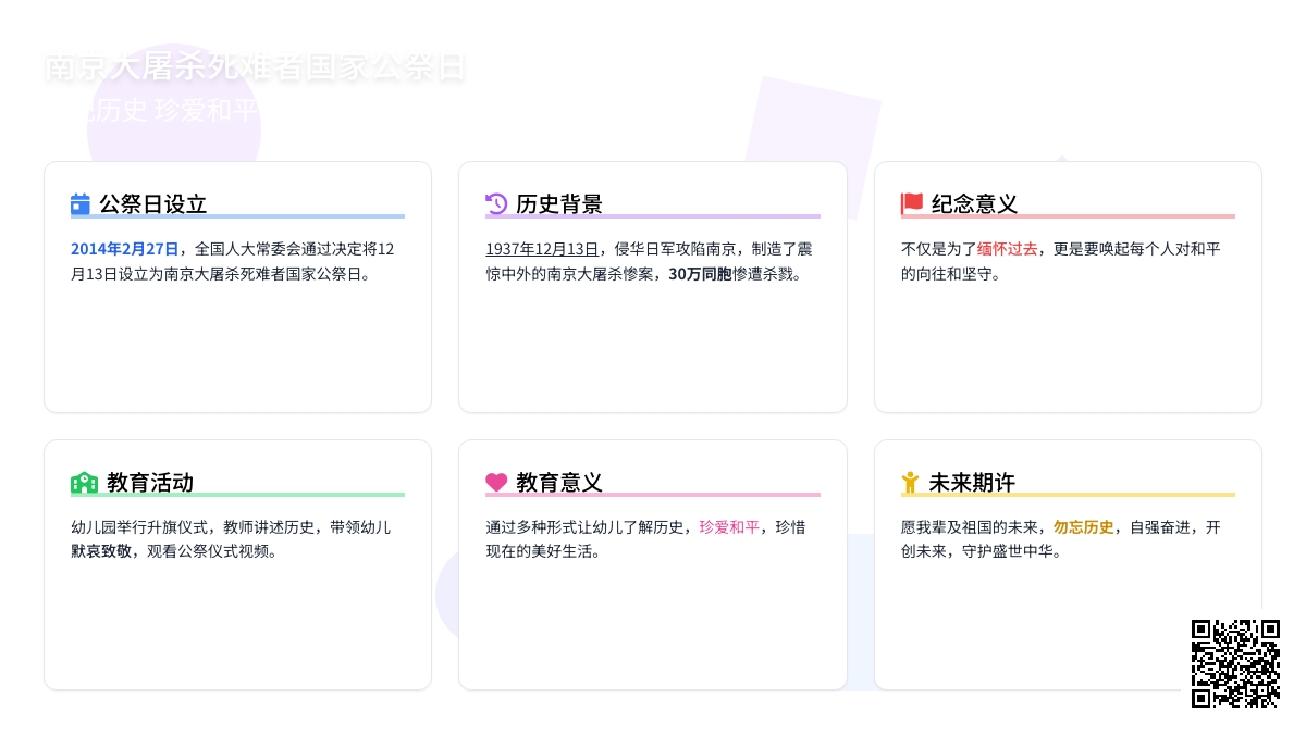 勿忘历史，吾辈自强！——我园开展“国家公祭日”教育活动