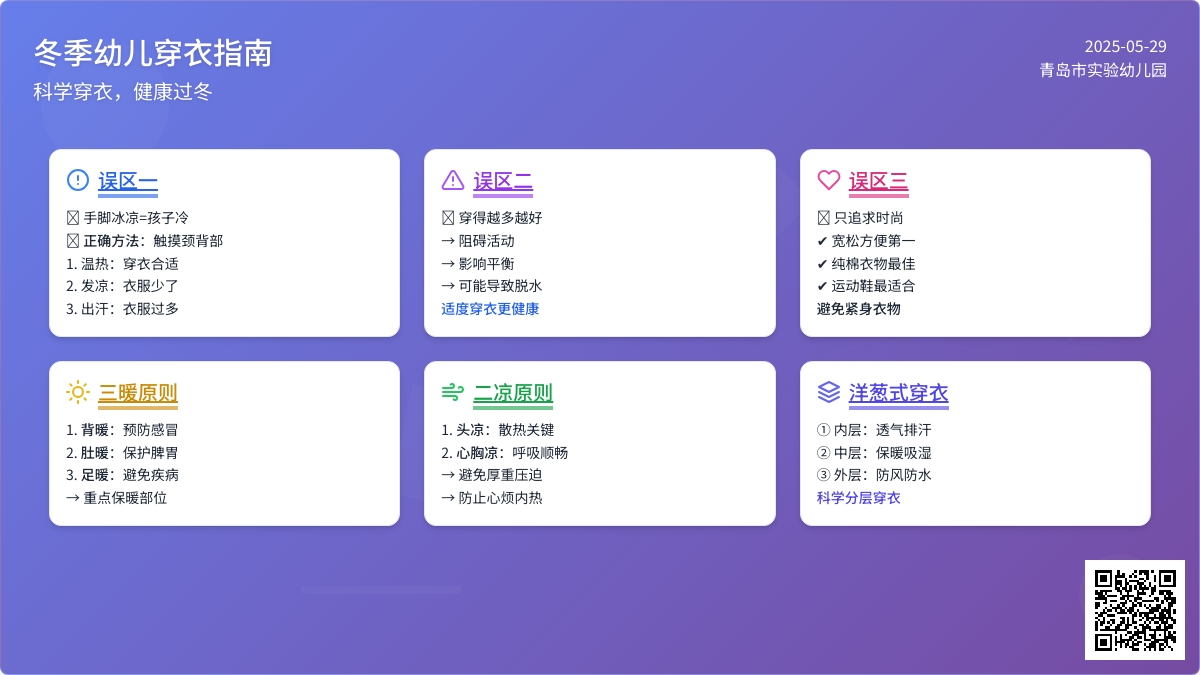 幼儿冬季穿衣保暖小知识