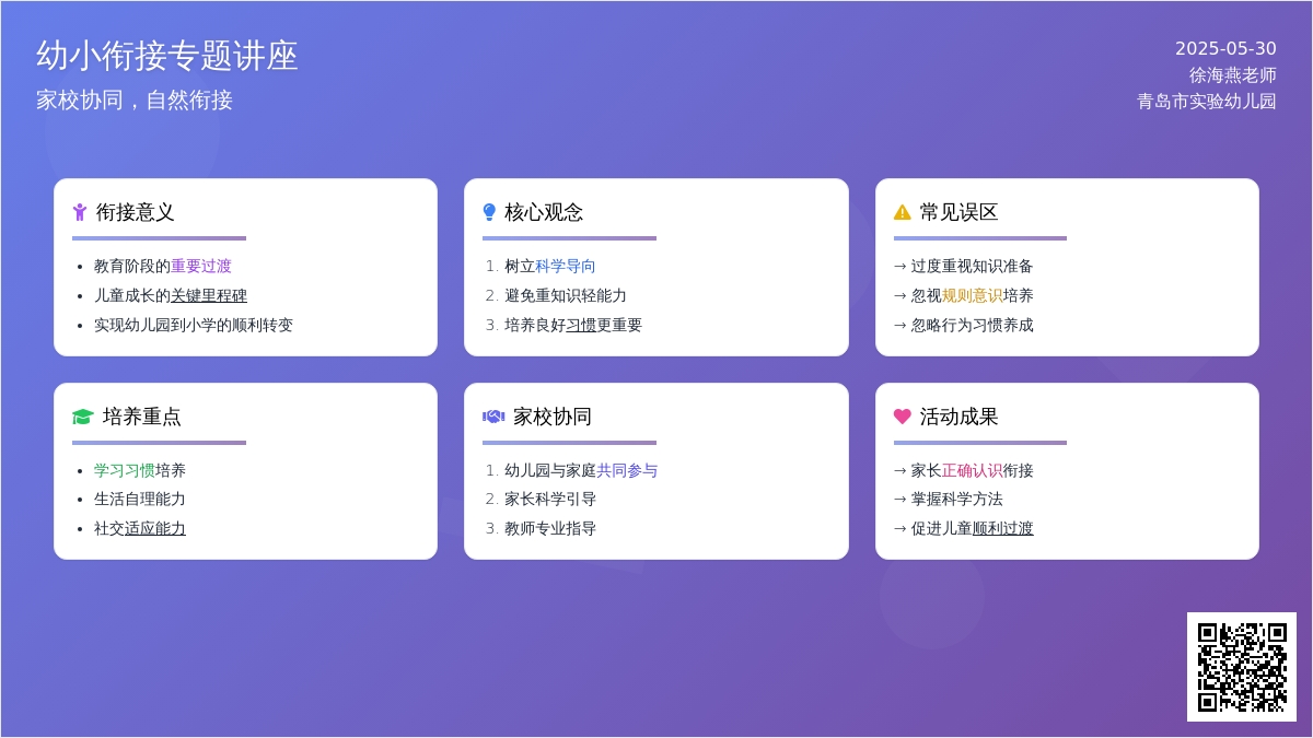 家校协同，自然衔接——我园开展幼小衔接专题讲座