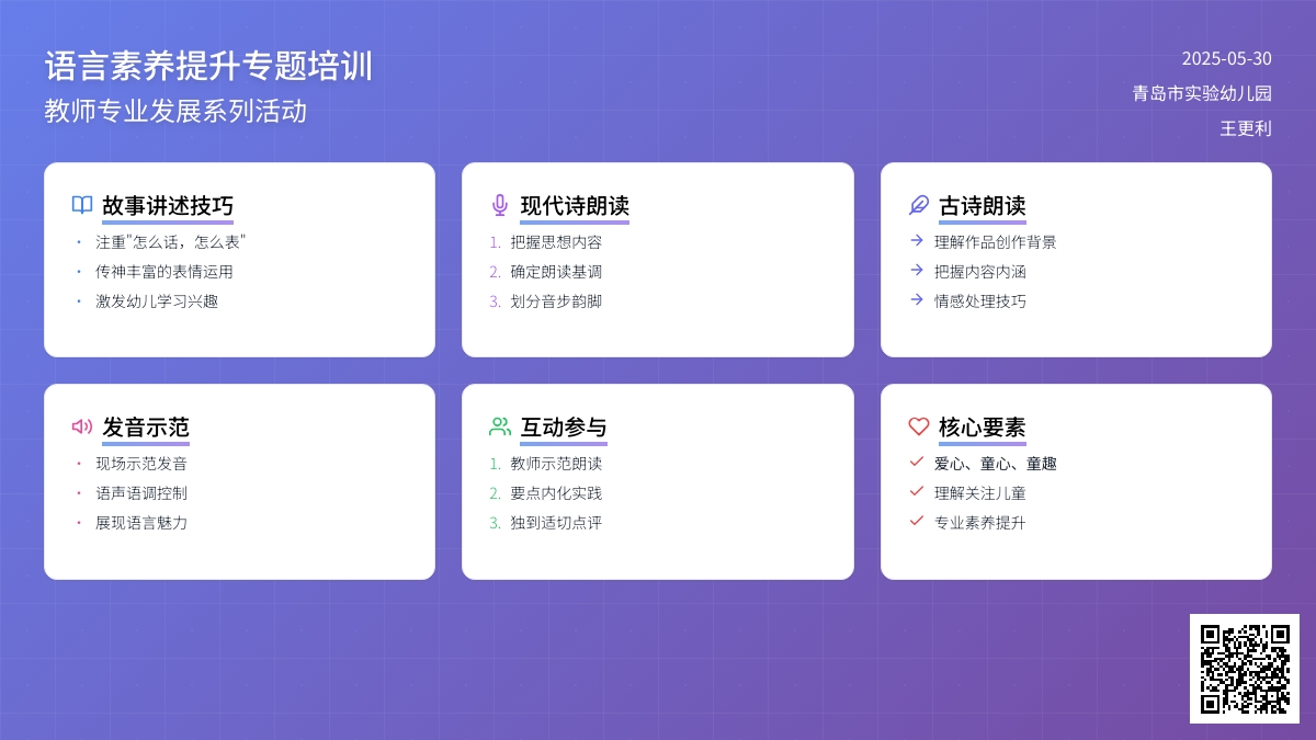 我园开展“教师语言素养提升”专题培训