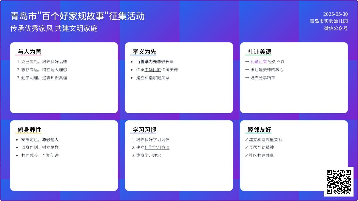 好家规伴成长——“百个好家规故事”征集活动评选结果揭晓