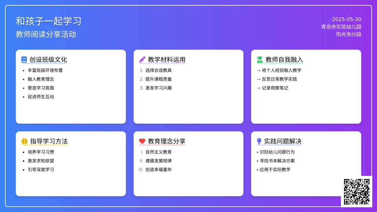 【信息快递】阳光园开展“和孩子一起学习”读书分享活动