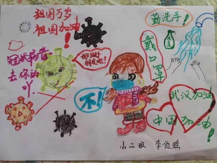 大班艺术领域美术活动《防疫海报我来画》防疫面前，人人有责-幼师课件网第11张图片