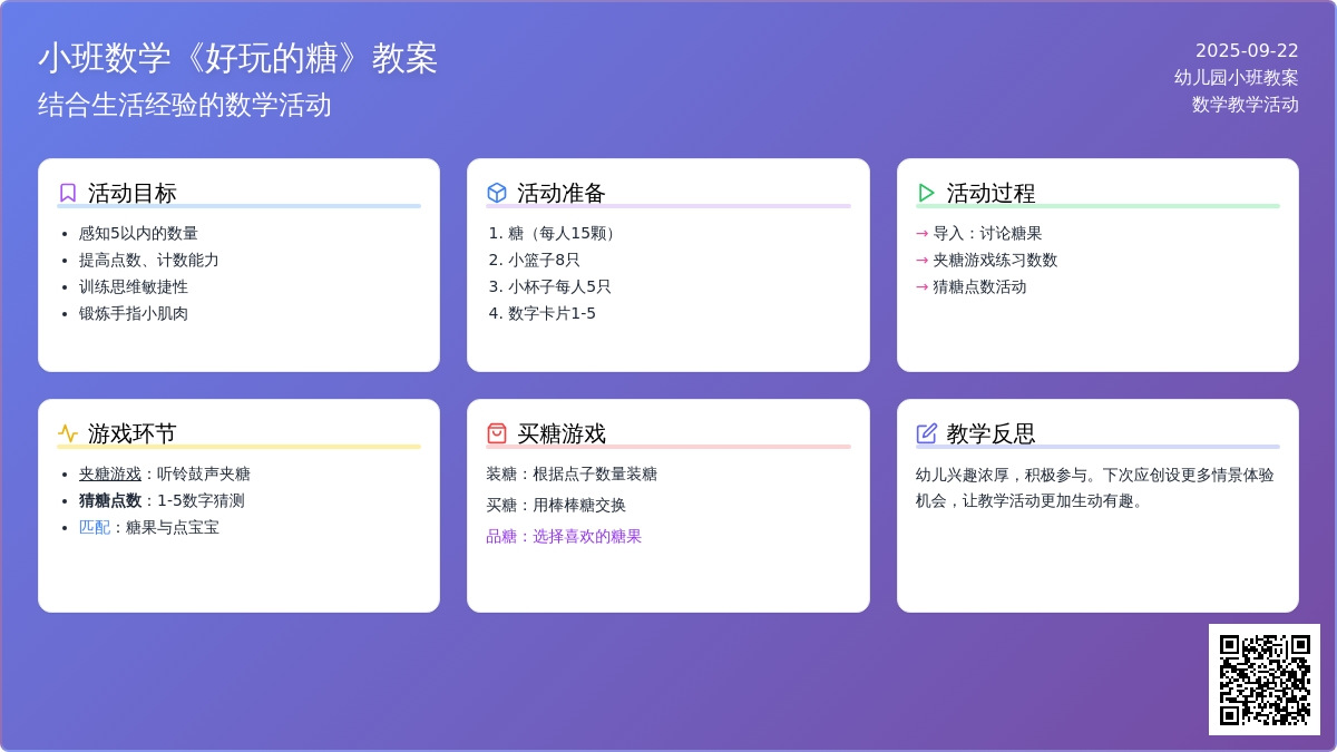 小班数学教案《好玩的糖》含反思