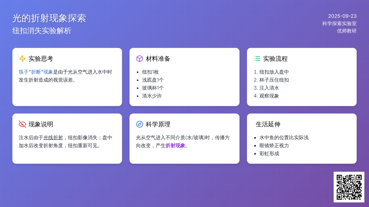 幼儿园科学小实验：纽扣的出现与消失
