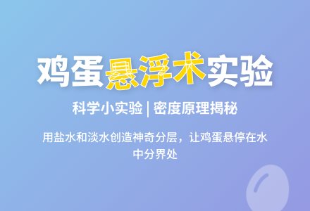 幼儿园科学小实验：水中悬蛋-幼师课件网