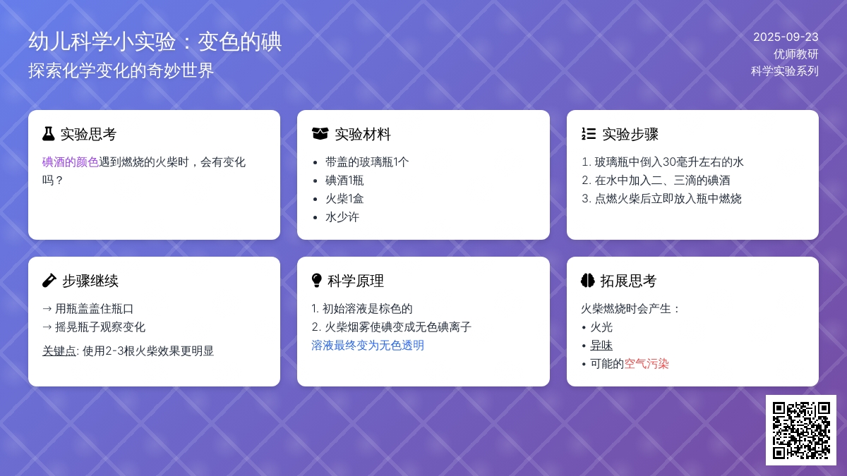 幼儿科学小实验：变色的碘