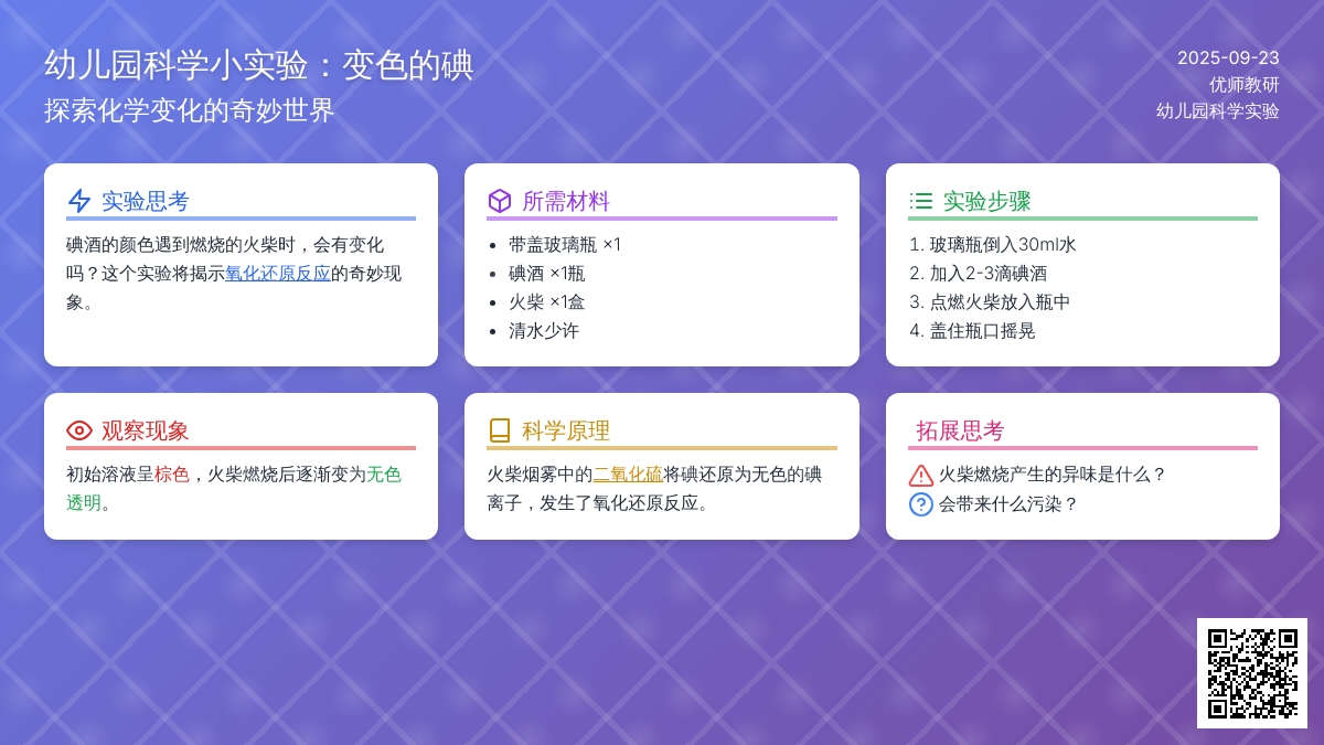 幼儿园科学小实验：变色的碘