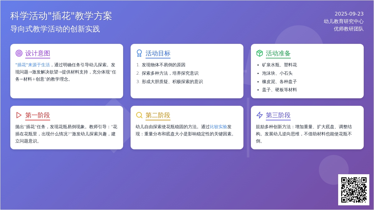 幼儿园大班科学活动：插花