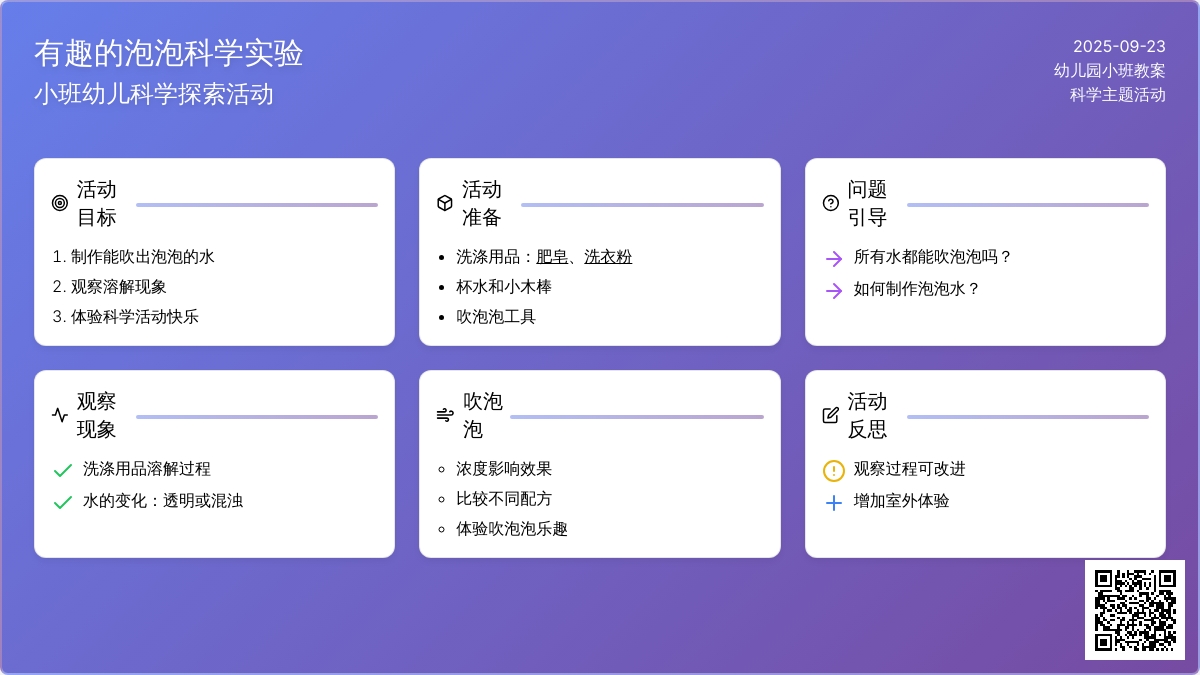 幼儿园小班教案《有趣的泡泡》含反思