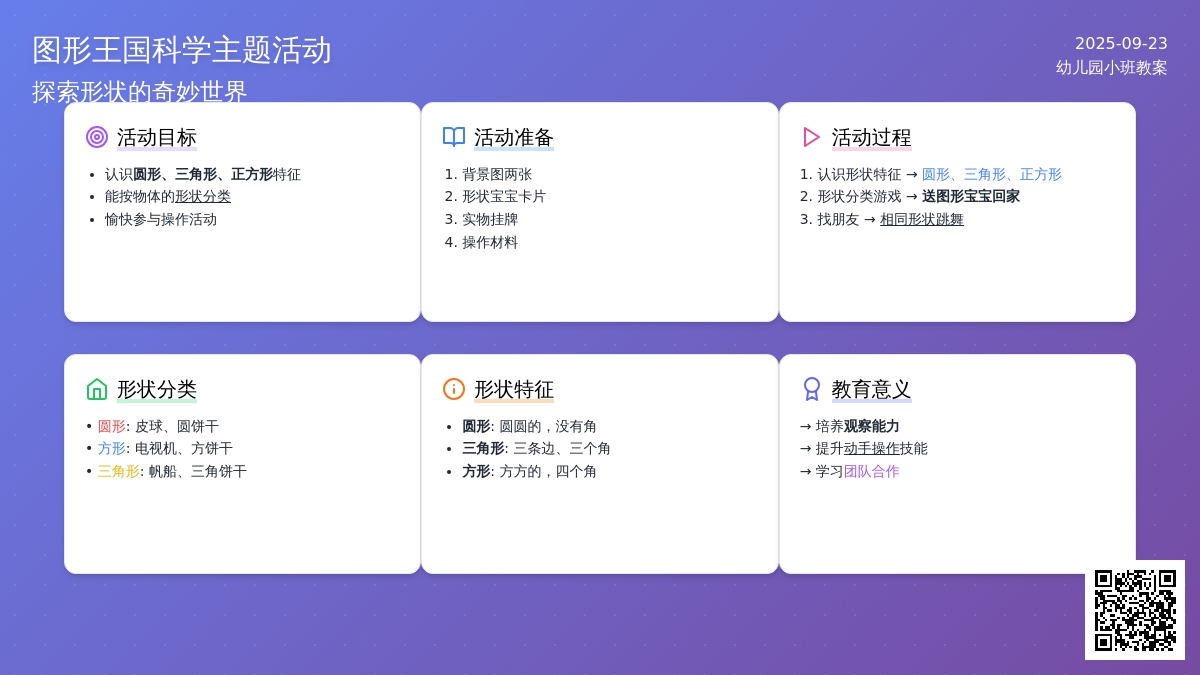幼儿园小班教案《图形王国》