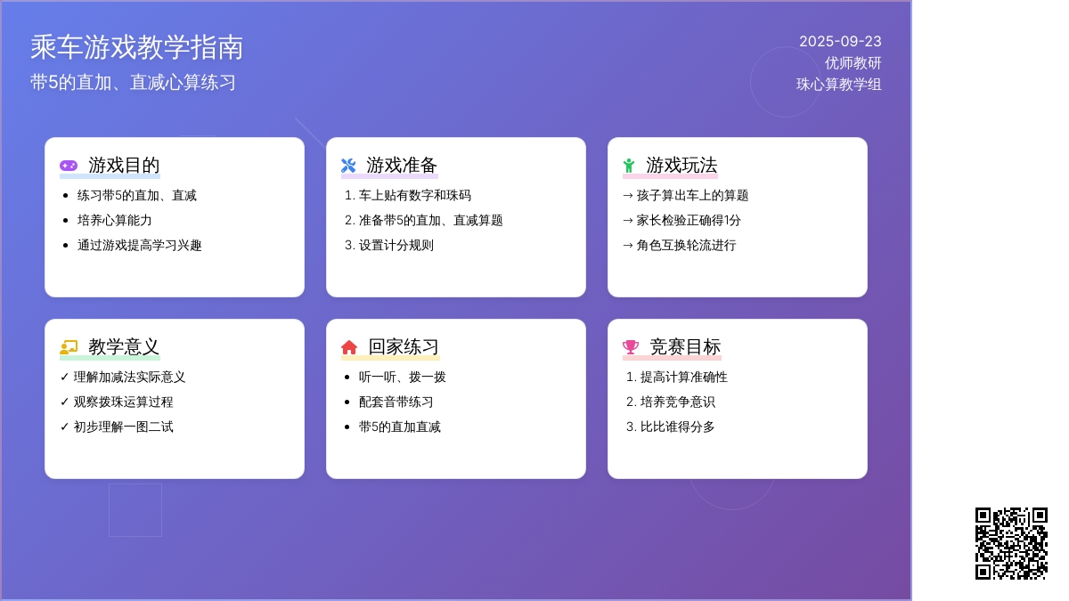 幼儿园珠心算教案：带5的直加、直减