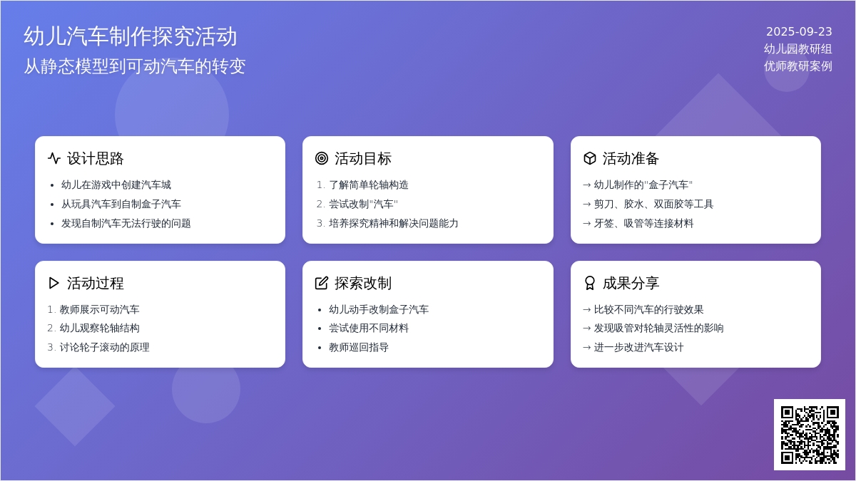 幼儿园大班科学活动：让轮子滚起来
