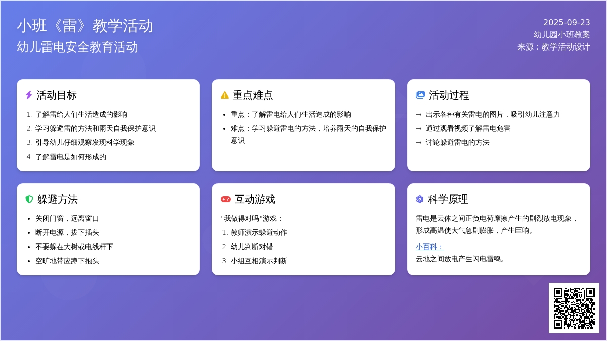 幼儿园小班教案《雷》